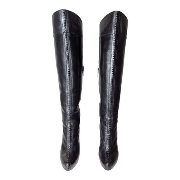 REPORT SIGNATURE Jacqueline Studded Leather Over The Knee Boot Size 7 - Picture 4 of 11